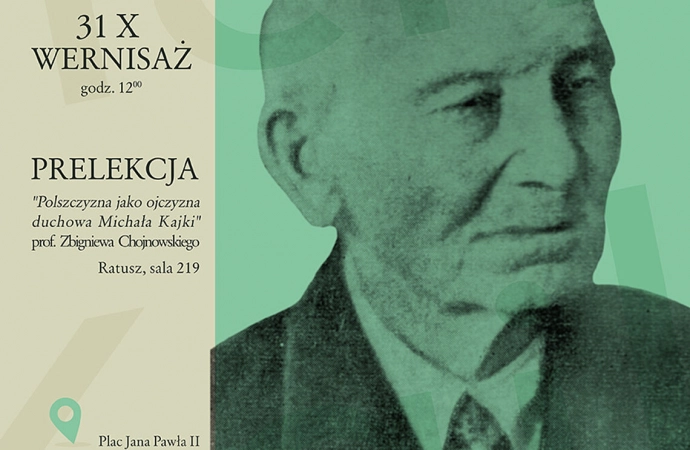 Wystawa "Michał Kajka - znany i nieznany poeta z Mazur" zostanie otwarta na placu przed ratuszem. Ekspozycja pochodzi ze zbiorów Muzeum Historycznego w Ełku.